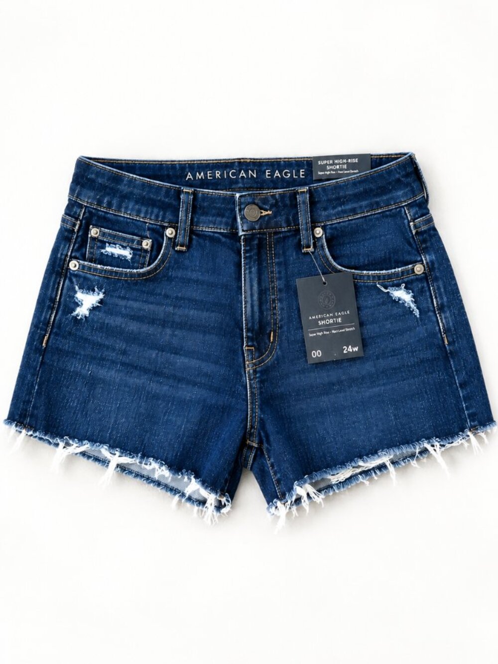 NWT American Eagle Super High-Waisted Shortie Shorts | Size 00 / 24